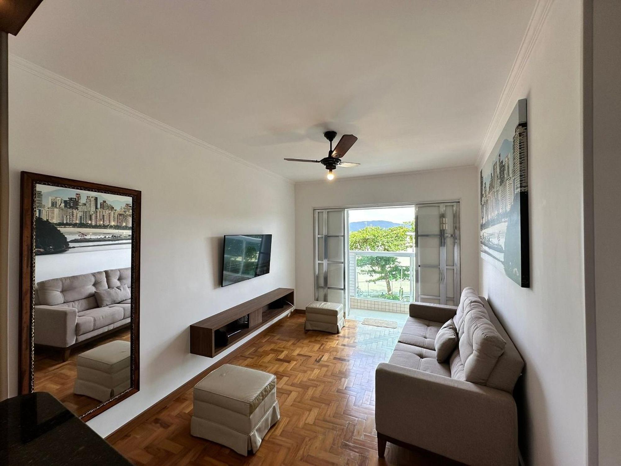 Ferienwohnung Ap Pe Na Areia Vista Parcial Mar Santos  Exterior foto
